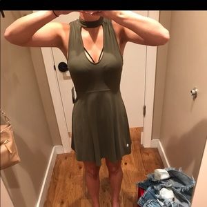 Olive green dress from Express